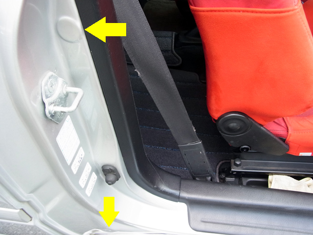 戸当たりゴムの接触部分