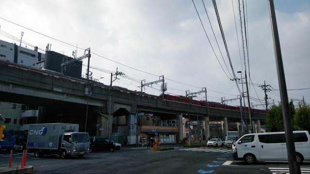 鮫洲駅青物横丁駅間のカーブ