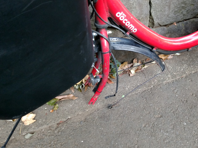 放置されたドコモシェアサイクル