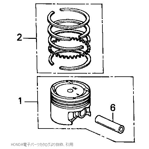 B16B用純正ピストン