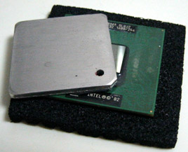 Mobile Celeronにヒートスプレッダを被せると